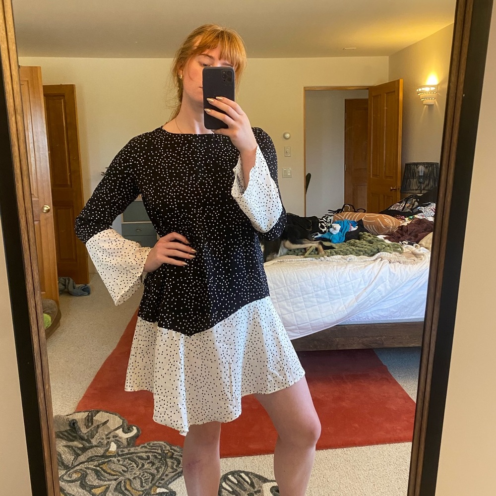 TOV Black and white dress